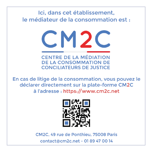 Le médiateur de la consommation de TSS Engineering est le CM2C. En cas de litige, la saisine se fait sur cm2c.net.
